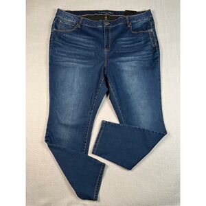Tahari Womens Classic SkinnyJeans Comfort Luxe Dark Wash Size 24W